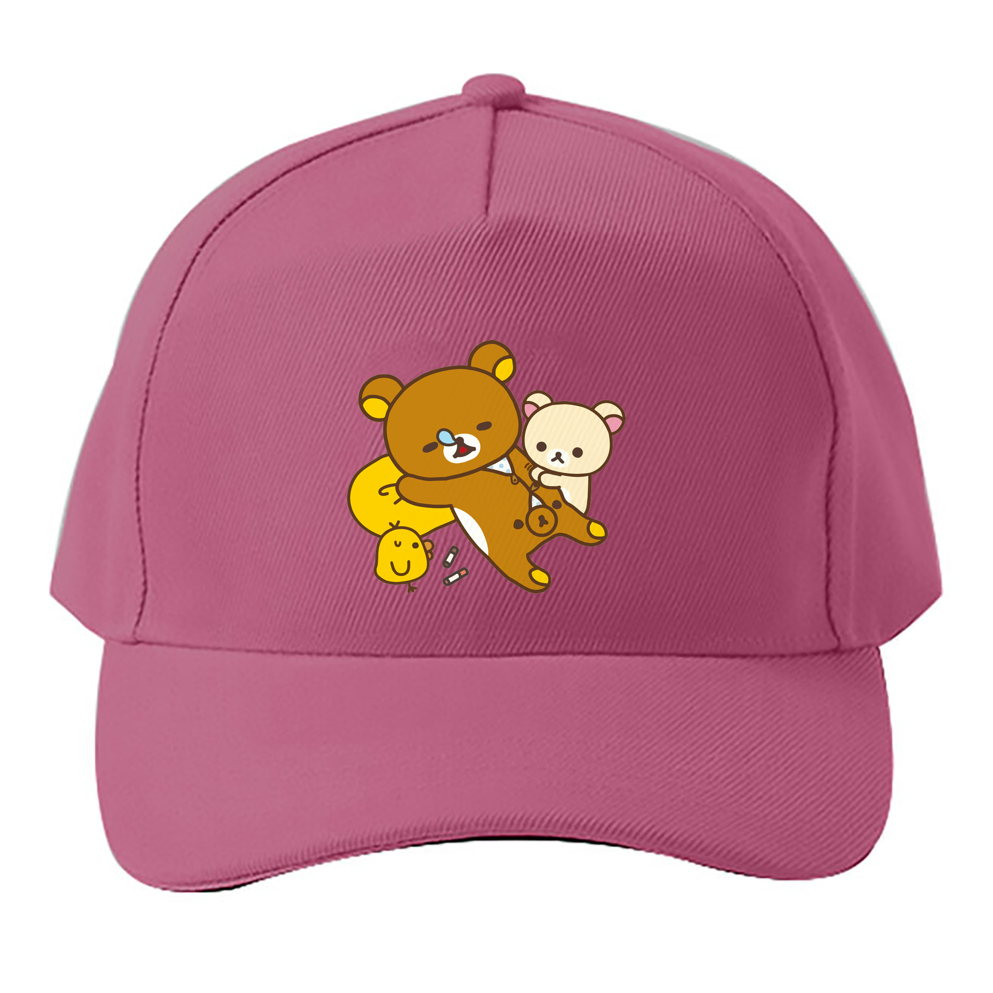 （画像用） リラックマ リラックマ キイロイトリ Rilakkuma Korilakkuma Kiiroitori ベースボールキャップ 綿100％ 男女兼用 帽子 スポーツ